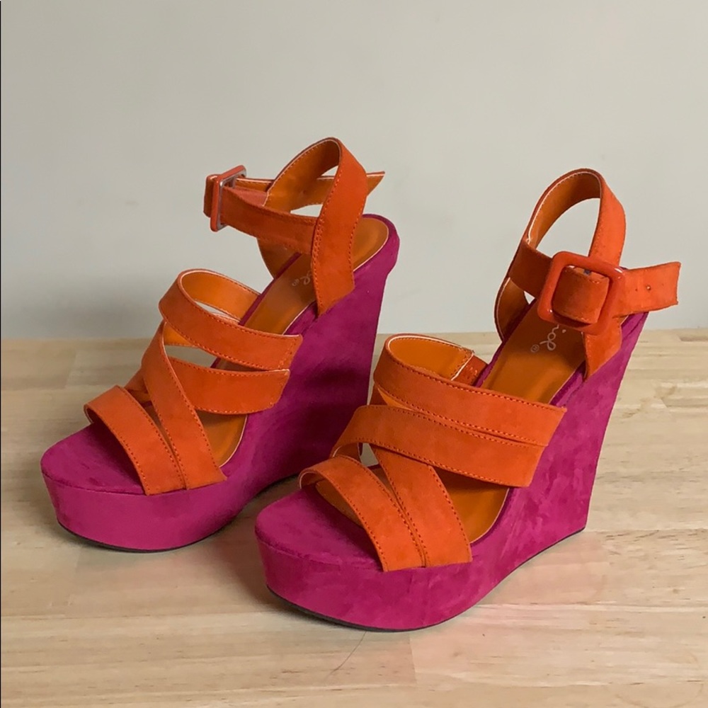 Qupid wedge heels